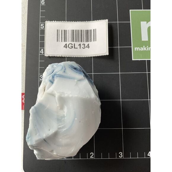 Cobalt Swirl Milk Glass Art Glass Cullet Glowing Manganese Slag Glass #4GL134 - Picture 7 of 7